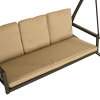 Hollywoodschaukel Gartenschaukel mit Sonnendach beige braun