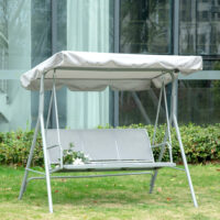 Hollywoodschaukel 3-Sitzer mit Sonnendach für Garten und Terrasse