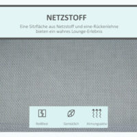 Hollywoodschaukel 3-Sitzer mit Sonnendach für Garten und Terrasse