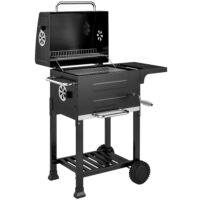 Holzkohlegrill Grillwagen kompakt mit Deckel Thermometer