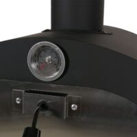 Holzkohlegrill schwarz mit integriertem Pizzaofen Grillrost und Pizzastein