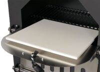 Holzkohlegrill schwarz mit integriertem Pizzaofen Grillrost und Pizzastein