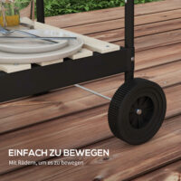 Holzkohlegrill BBQ Smoker höhenverstellbar mit Rädern und Ablage