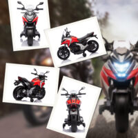 Kindermotorrad elektrisch Honda mit Musik und Licht 3-6 Jahre rot