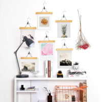 Hosenbügel Set 12er-Set aus Holz in Naturfarbe.