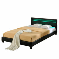 Kunstlederbett Paris mit LED RGB Beleuchtung 160x200cm Corium