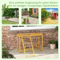 Naturholz-Hühner-Spielgerüst mit Schaukeln & Leiter für 3-4 Hühner.