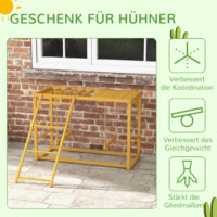 Naturholz-Hühner-Spielgerüst mit Schaukeln & Leiter für 3-4 Hühner.