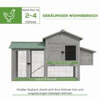 Hühnerstall mit Freilaufgehege Nistkasten und Rampe für Hühner Holz