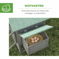 Hühnerstall mit Freilaufgehege Nistkasten und Rampe für Hühner Holz