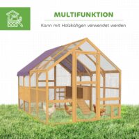 Hühnerstall gross mit Freilauf und Nistkästen für Hühner Holz