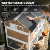 Hühnerstall mit Auslauf und Nistkasten für 4 Hühner aus Holz