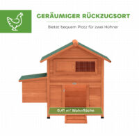 Hühnerstall mit Nistkasten Rampe und wasserdichtem Dach aus Holz