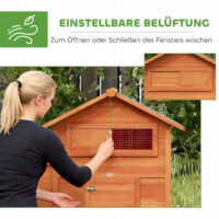 Hühnerstall mit Nistkasten Rampe und wasserdichtem Dach aus Holz