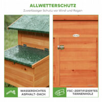 Hühnerstall mit Nistkasten Rampe und wasserdichtem Dach aus Holz
