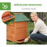 Hühnerstall mit Nistkasten Rampe und wasserdichtem Dach aus Holz