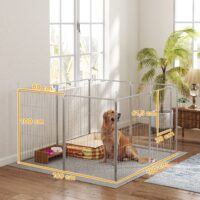 Haustiergehege flexibel für Hunde aus rostfreiem Stahl