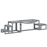 Hunde Agility Set mit Brücke Treppe und Plattform aus Holz