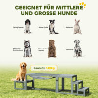 Hunde Agility Set mit Brücke Treppe und Plattform aus Holz