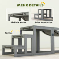 Hunde Agility Set mit Brücke Treppe und Plattform aus Holz
