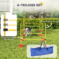 Hunde Agility Set mit 4 Hürden und Tragetasche für Sprungtraining