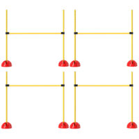 Hunde Agility Set mit 4 Hürden und Tragetasche für Sprungtraining