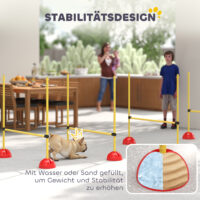 Hunde Agility Set mit 4 Hürden und Tragetasche für Sprungtraining