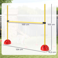 Hunde Agility Set mit 4 Hürden und Tragetasche für Sprungtraining