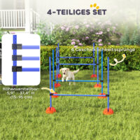 Hunde Agility Set 4-teilig mit Hürden für Sprungtraining