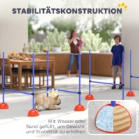Hunde Agility Set 4-teilig mit Hürden für Sprungtraining