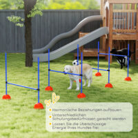 Hunde Agility Set 4-teilig mit Hürden für Sprungtraining