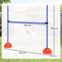 Hunde Agility Set 4-teilig mit Hürden für Sprungtraining