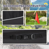 Hundeanhänger faltbar mit Reflektoren und Netzfenster bis 20kg