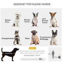Grauer 3-in-1 Hundeanhänger mit Reflektoren, bis 10kg belastbar, als Anhänger, Jogger und Buggy nutzbar, ideal für kleine Hunde.