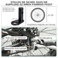 Blau-schwarzer geräumiger Hundeanhänger für das Fahrrad, 130x73x90cm, ermöglicht den Transport von Hunden bei Radtouren.