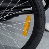 Blauer Hundeanhänger klappbar und wasserbeständig, Grösse 140x71x83cm, ideal für sichere Haustiertransporte.