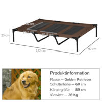 Hundebett Outdoor erhöht faltbar für grosse Hunde