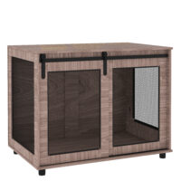 Hundebox Transportbox für Hunde mit Türen 98x60x78cm hellbraun