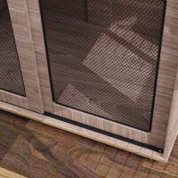 Hundebox Transportbox für Hunde mit Türen 98x60x78cm hellbraun