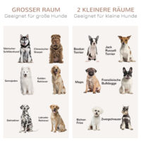 Hundebox Zwinger Hundekäfig Transportbox abschliessbar mit 2 Türen braun