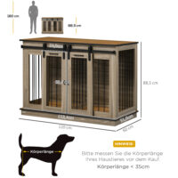 Hundebox Zwinger Hundekäfig Transportbox abschliessbar mit 2 Türen braun