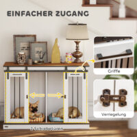 Hundebox Zwinger Hundebox Transportbox verriegelbar für Hunde weiss