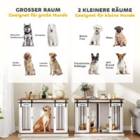 Hundebox Zwinger Hundebox Transportbox verriegelbar für Hunde weiss