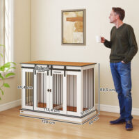 Hundebox Zwinger Hundebox Transportbox verriegelbar für Hunde weiss