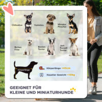 Hundebuggy klappbar mit Dach und Sicherheitsleine bis 10kg blau