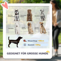 Hundebuggy faltbar mit 4 Rädern und Bremse für grosse Hunde