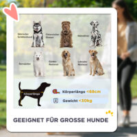 Hundebuggy faltbar mit 4 Rädern und Bremsen für grosse Hunde