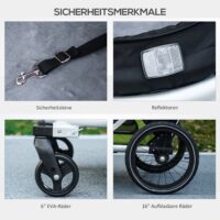 Hundebuggy Fahrradanhänger für Hunde bis 20kg grün