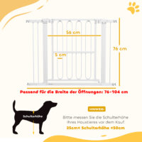 Türschutzgitter Treppengitter für Hunde ohne Bohren verstellbar