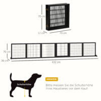 Hundegitter klappbar extra breit für innen aus Holz schwarz